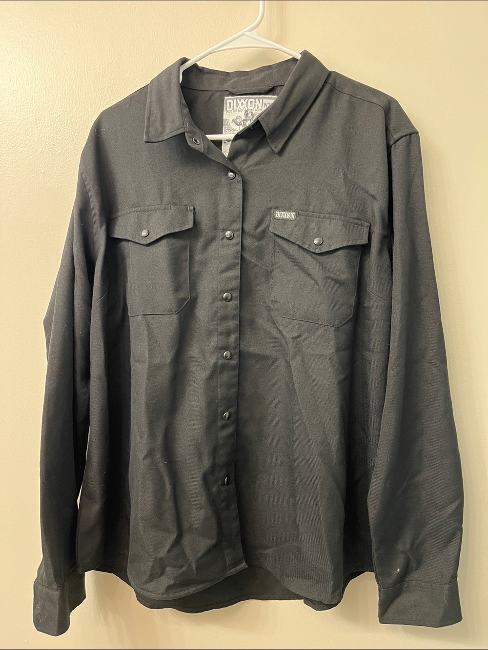 DIXXON Black Long-Sleeve Snap-Front Work Shirt